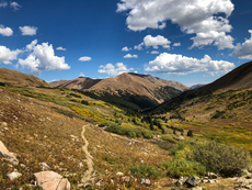 Looking back. Herman Gulch, Colorado. September, 2018.